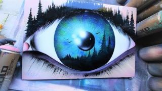 Eye of the Forrest - SPRAY PAINT ART by Skech